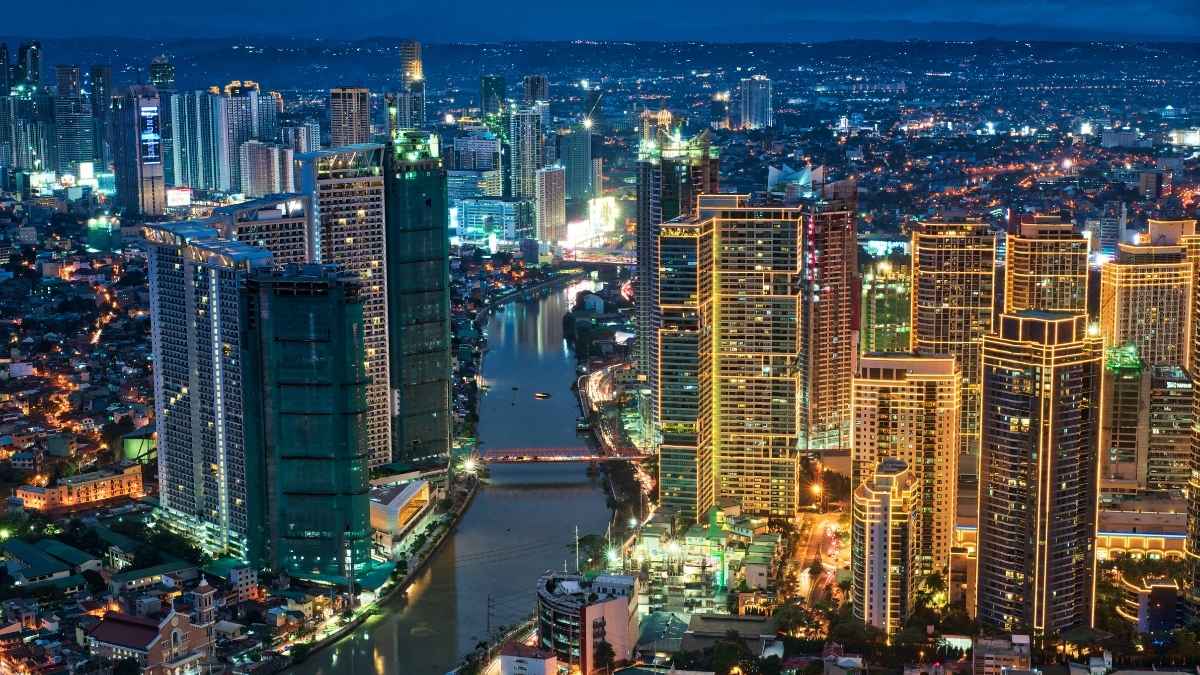 Manila City skyline at night