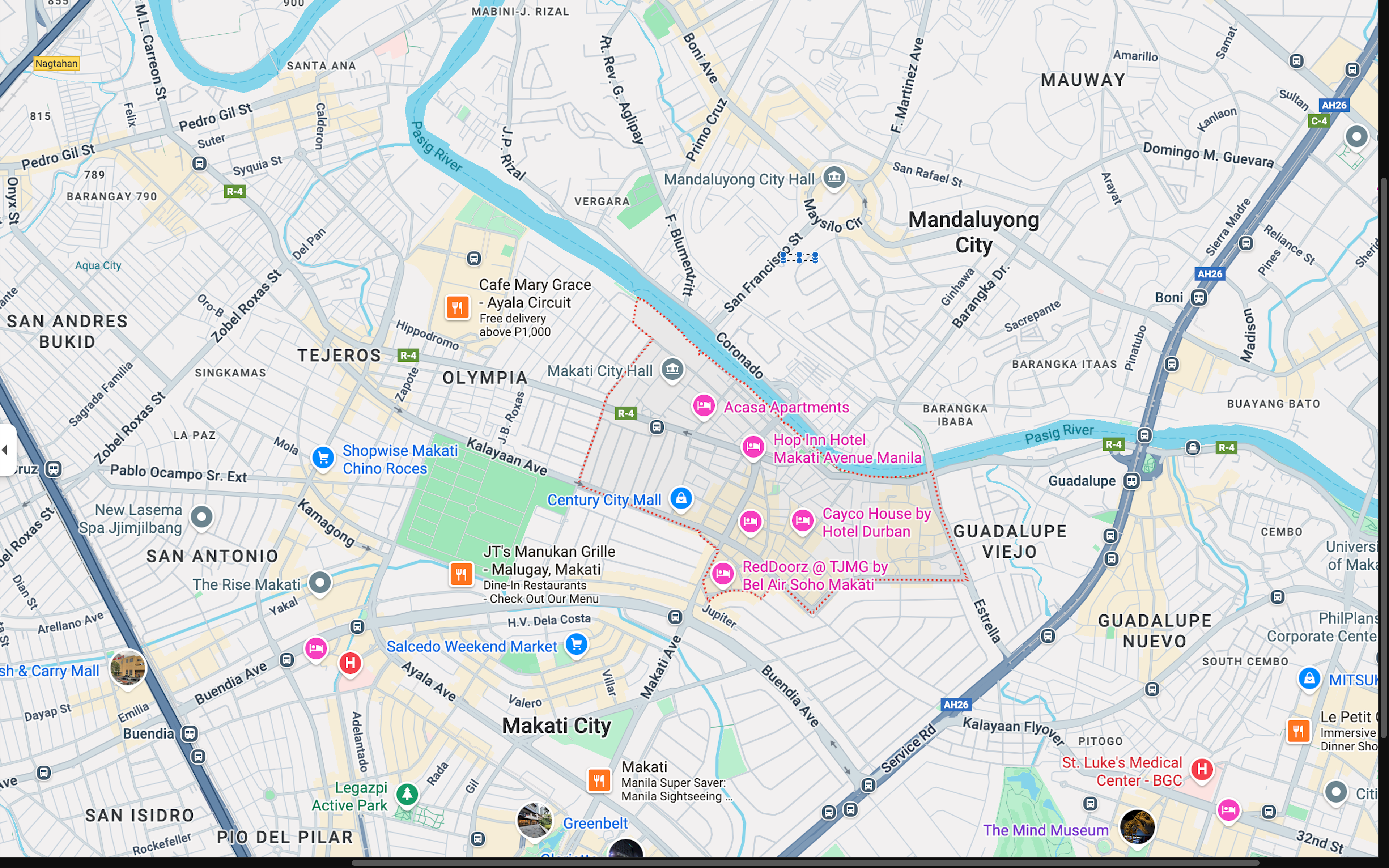 Vibrant, street-level bars and vendors in Poblacion, Makati.